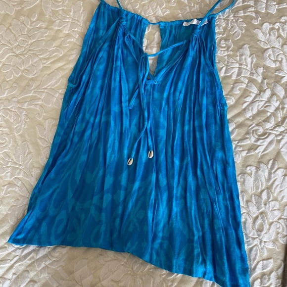 Indah Mazzy Drawstring Loose Tank Torquoise M - Picture 11 of 15